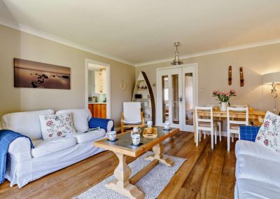 Beachcombers living area in Beadnell Northumberland