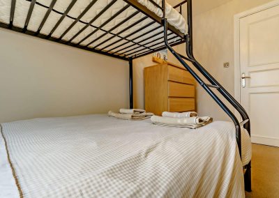 bunk bed for three Northumberland holiday let