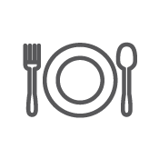 dishes and cutlery included