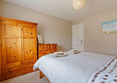 master bedroom in Beachcombers cottage